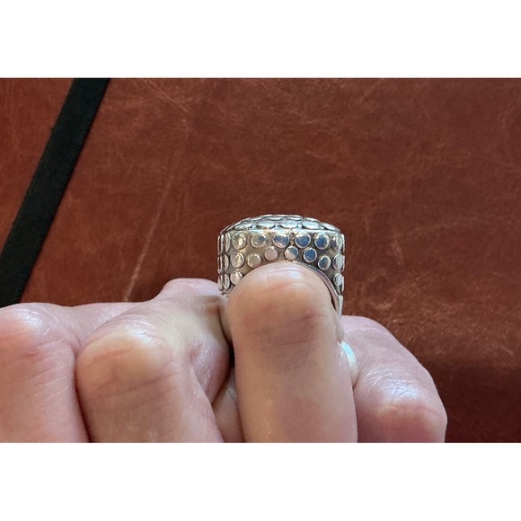 John Hardy Statement Ring Sterling Silver 925 Dot Textured - Picture 11 of 11